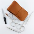 Nickel manicure set leather 5 pcs Tabacco
