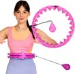Masážní hula hoop FH01 se závažím fialová