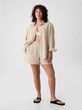 Mušelínové kraťasy Béžová