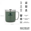 Camp mug 350ml green