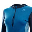 WarmWool Hood Sweater Net W, Navy Blazer / Blue Sapphire / Azure Blue