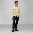 Övik Heavy Flannel Shirt W Navy-Eggshell