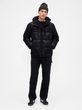 838369-00 Prošívaná oversize bunda s logem Heavyweight Černá