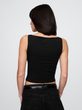 Strečový crop top Černá