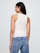 Žebrovaný top Bílá