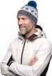 Retroski Pompon MÜ Blau-Grau