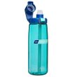 Straw bottle 700 ml, Blue Aqua w/Dark Blue Cap