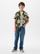 858607-01 Dětská vzorovaná košile Zelená