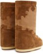 ICON SUEDE EMBROIDERY BROWN BOOTS Cognac