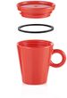 COFFEE&GO Cestovní hrnek na kávu, červený
