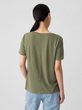 452561-00 Lněné tričko Zelená