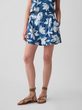 Lněné kraťasy high rise Modrá