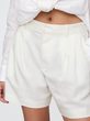Lněné kraťasy Bílá