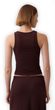 886602-02 Strečový crop top Hnědá