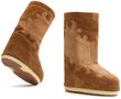 ICON SUEDE EMBROIDERY BROWN BOOTS Cognac