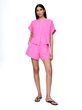 Mušelínové kraťasy Růžová