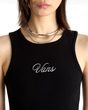 SMALL STAPLE FITTED CROP TANK Black