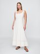 Lněné maxi šaty Bílá
