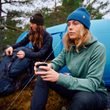 Abisko Grid Fleece Hoodie W Dark Violet