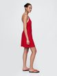 761042-02 Lněné mini šaty Americana Červená