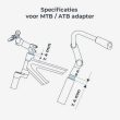 Přední sedačka Ta-ke s MTB/ATB adaptérem Icho Zelená/Kurumi Hnědá