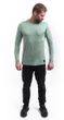 MERINO AIR traveller pánské triko dl.rukáv basil green