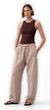 886602-02 Strečový crop top Hnědá