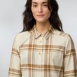 Övik Lite Flannel Shirt W Lavender Mist-Eggshell