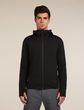 M Mer 360 Realfleece Elem LS Z Hood BLACK