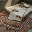 Geometric pattern wool blanket 200 x 150 cm