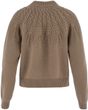 Övik Solid Jacquard Knit W Suede Brown