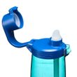 Straw bottle 700 ml, Blue Aqua w/Dark Blue Cap