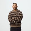 Övik Jacquard Knit M Suede Brown-Black Oak