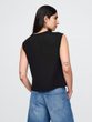 778375-00 Lněný top Černá