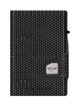 Wallet Click & Slide Coin Pocket - leather Diagonal Carbon Black