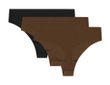 Ua Pure Stretch No Show Thong -Solid - 3pk HUE 625 W/BLACK