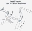 Přední sedačka na kolo Ta-ke s MTB/ATB adaptérem Bincho Černá/Kurumi Hnědá