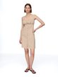 Mini šaty Twill Béžová