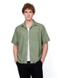 Lněná košile Zelená
