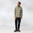 Övik Lite Flannel Shirt M Laurel Green-Chalk White