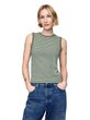 Žebrovaný top Zelená