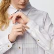 Övik Lite Flannel Shirt W Ultramarine-Chalk White
