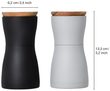 TWIN, černá a šedá, dub/plast, 13,3 cm