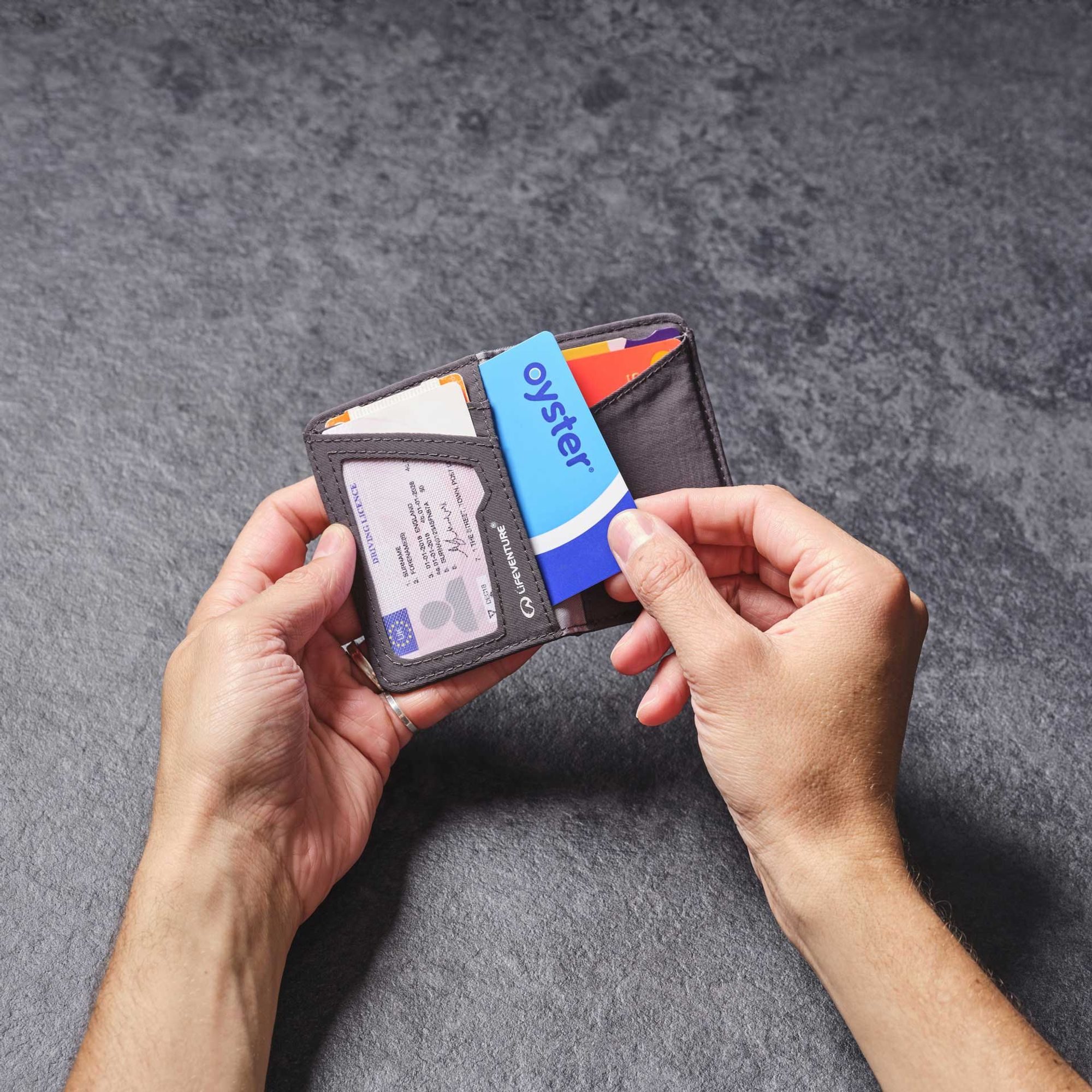 RFiD Card Wallet grey