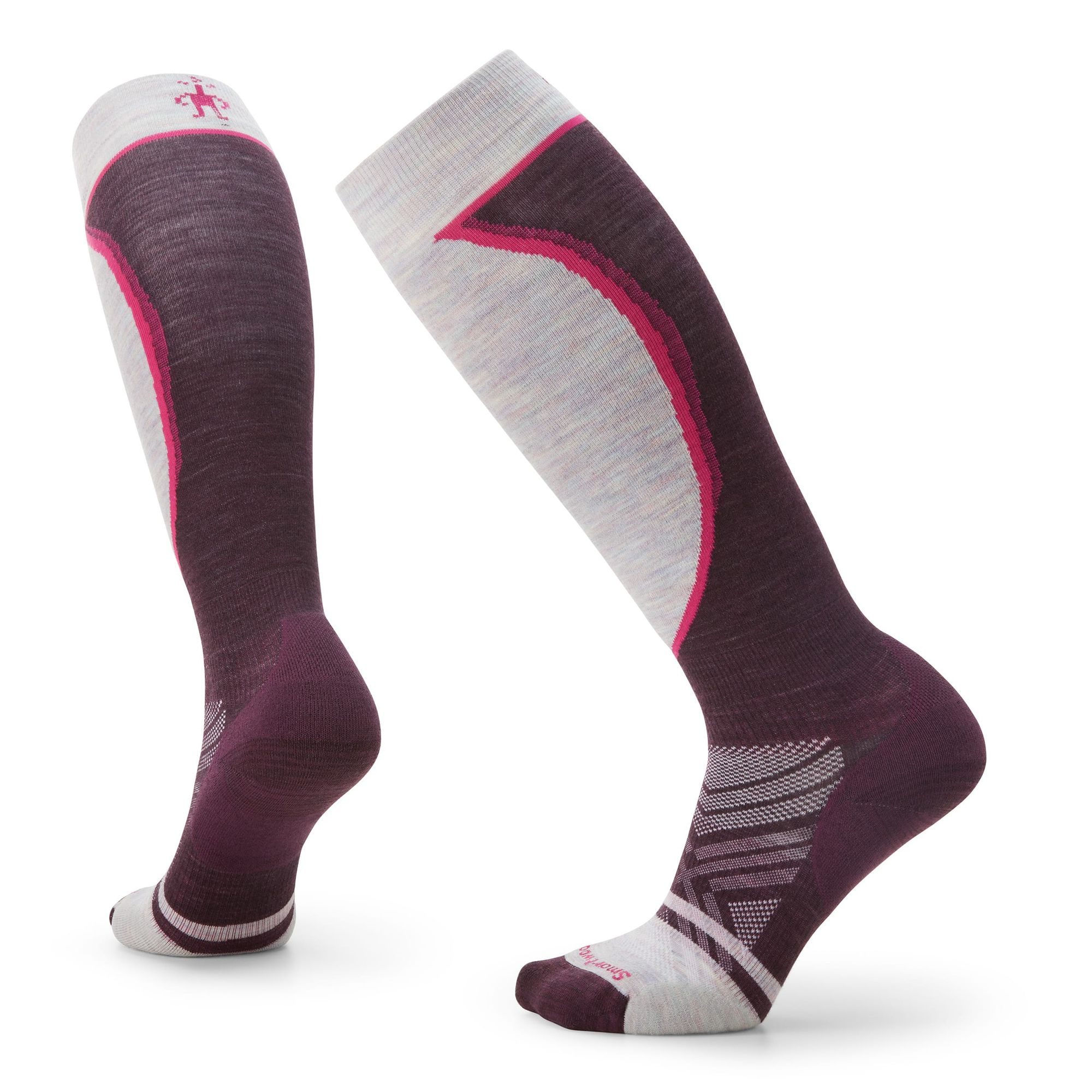 Women's Ski Targeted Cushion OTC Socks Performance Socks SKI BORDEAUX