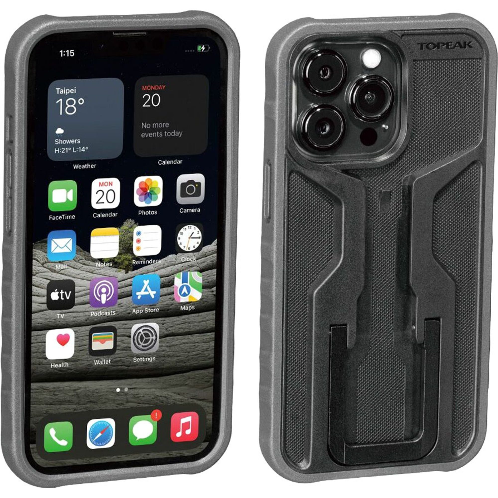 TOPEAK OBAL RIDECASE PRO IPHONE 13 PRO ČERNÁ/ŠEDÁ