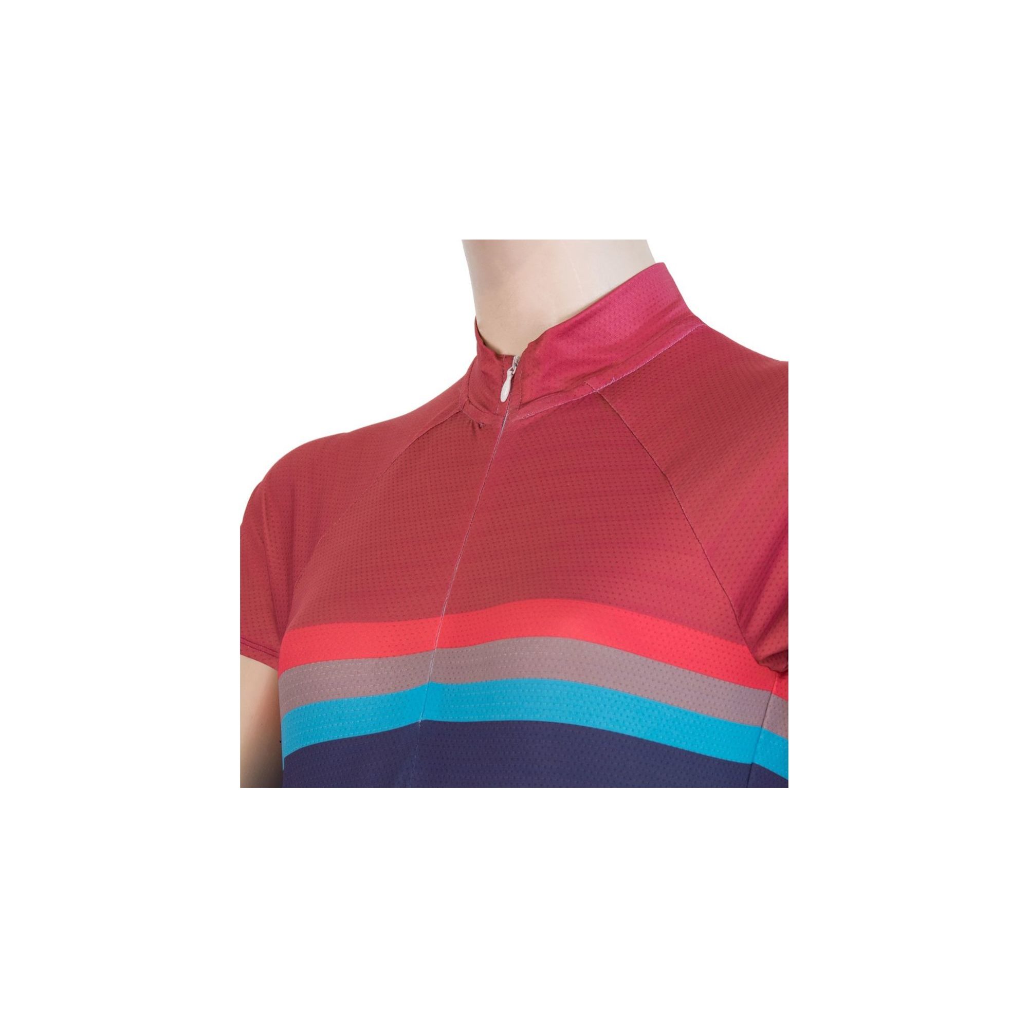CYKLO SUMMER STRIPE dámský dres kr.rukáv, modrá/lilla