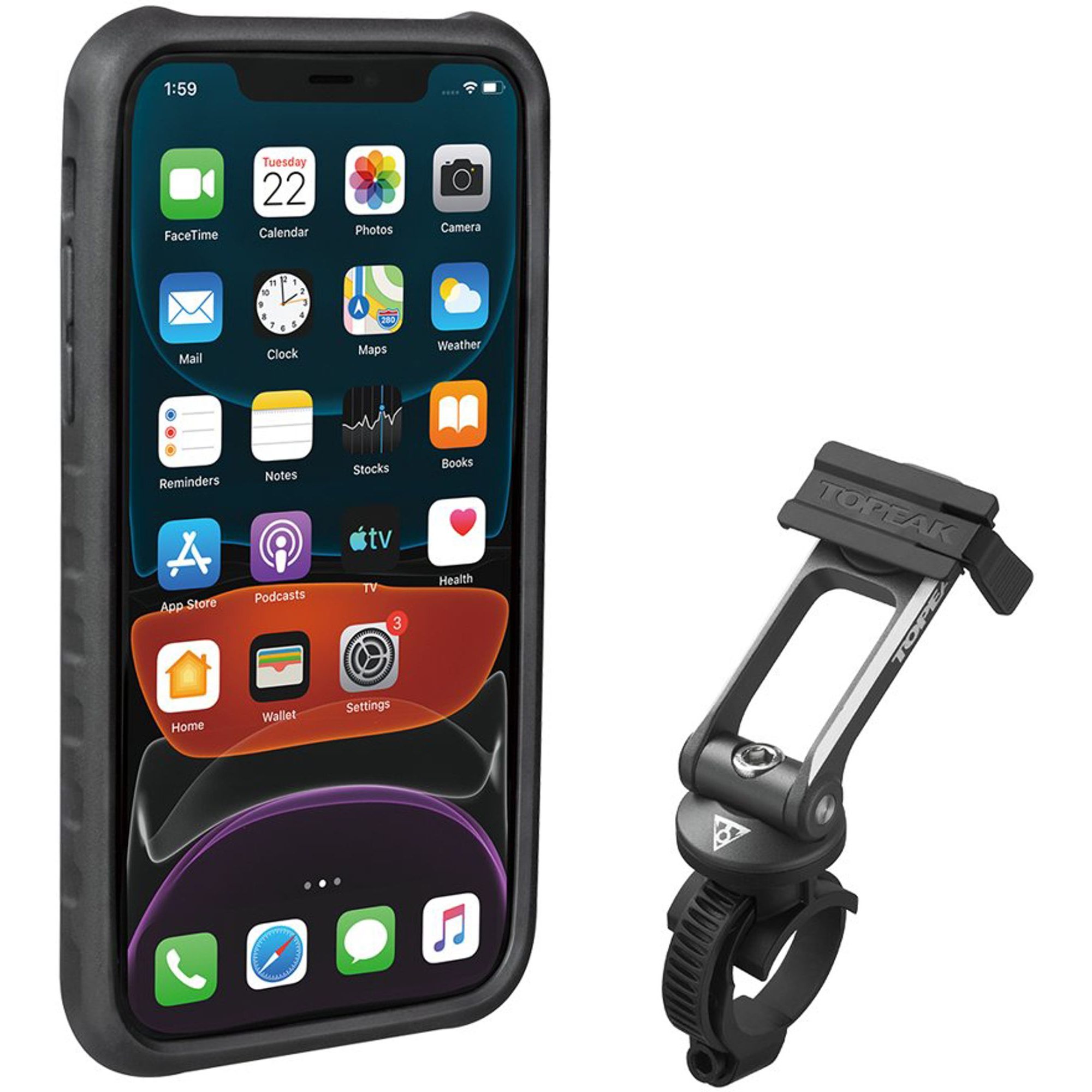 RIDECASE pro iPhone 11 černá/šedá