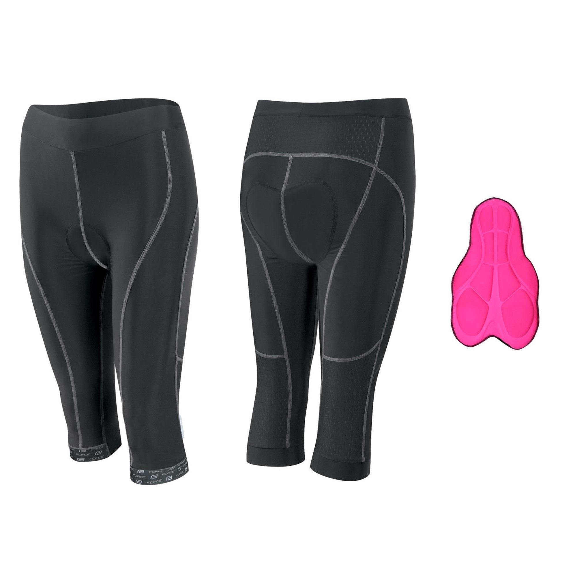 LADY BIKE 3/4 waist with insert, black