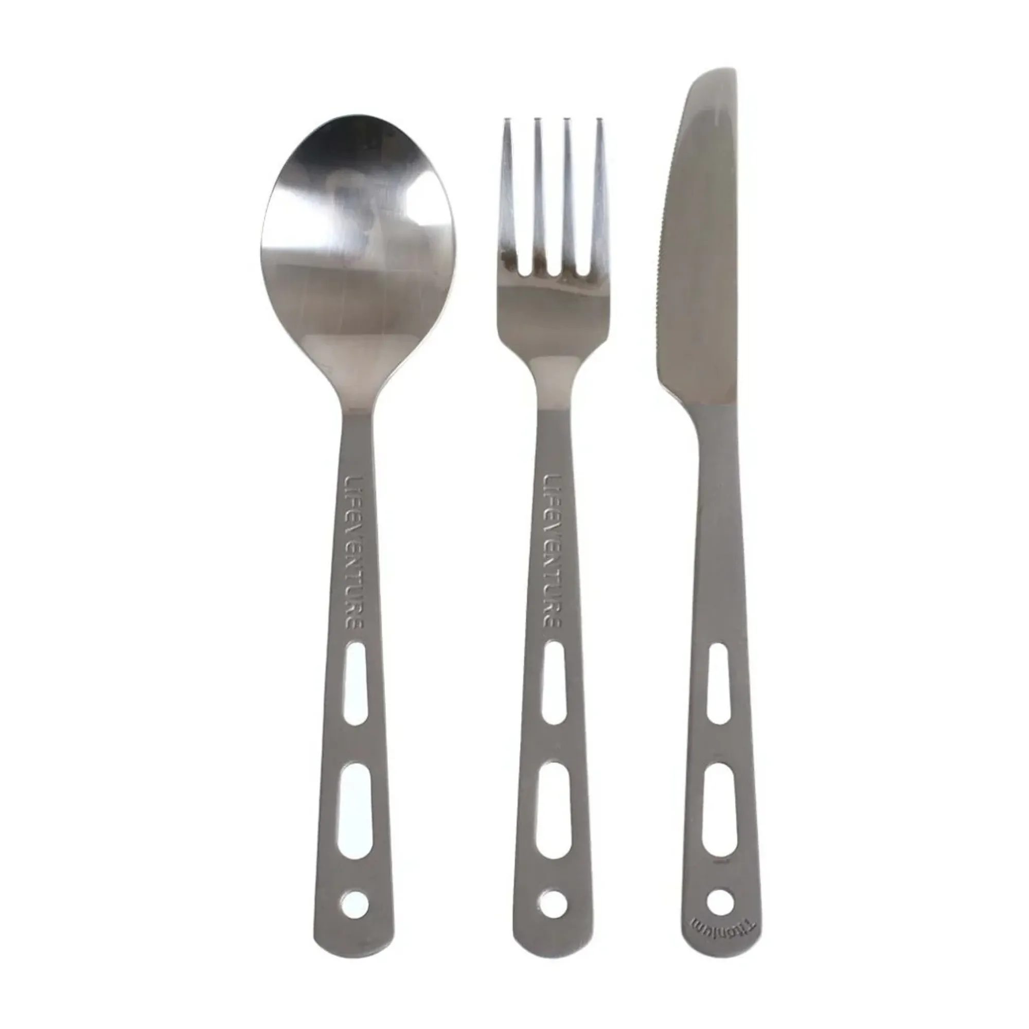 Knife Fork Spoon Set - Titanium